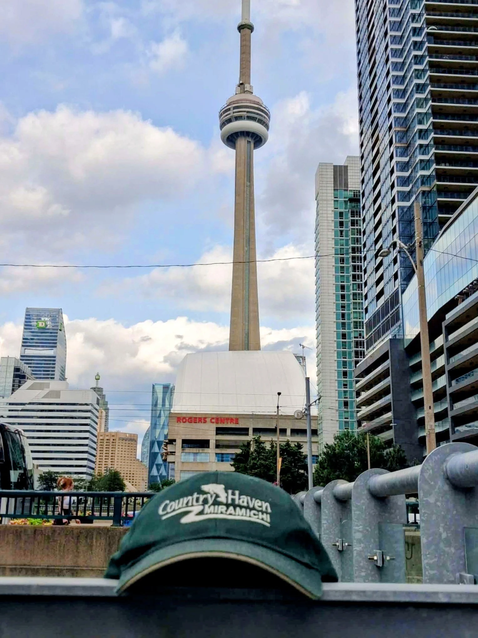 Roland Fitzpatrick, NS, and Hat at the CN Tower in Toronto