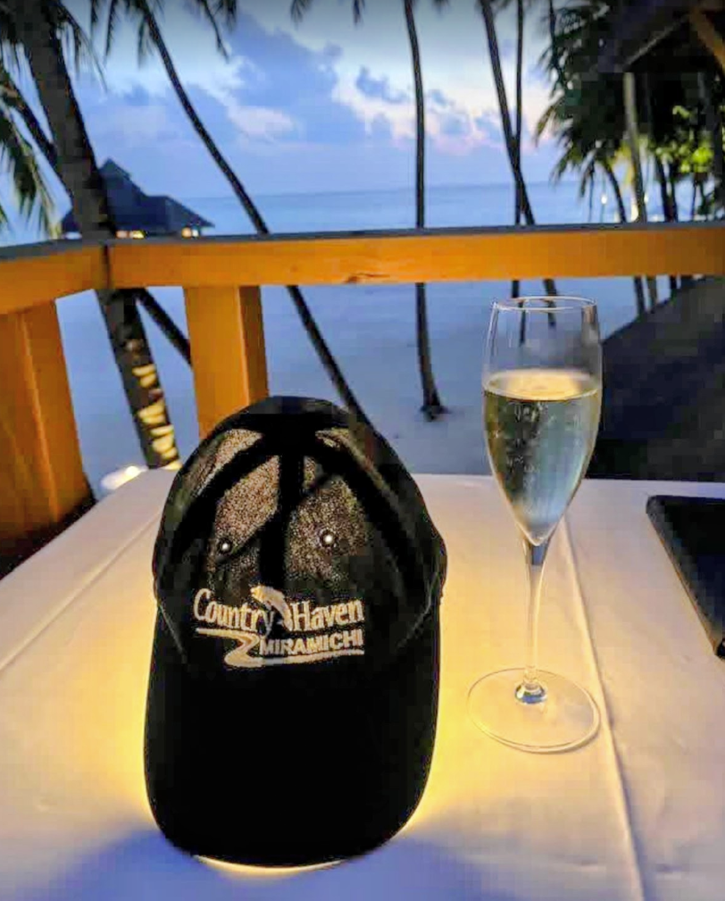 Hat enjoys the Indian Ocean