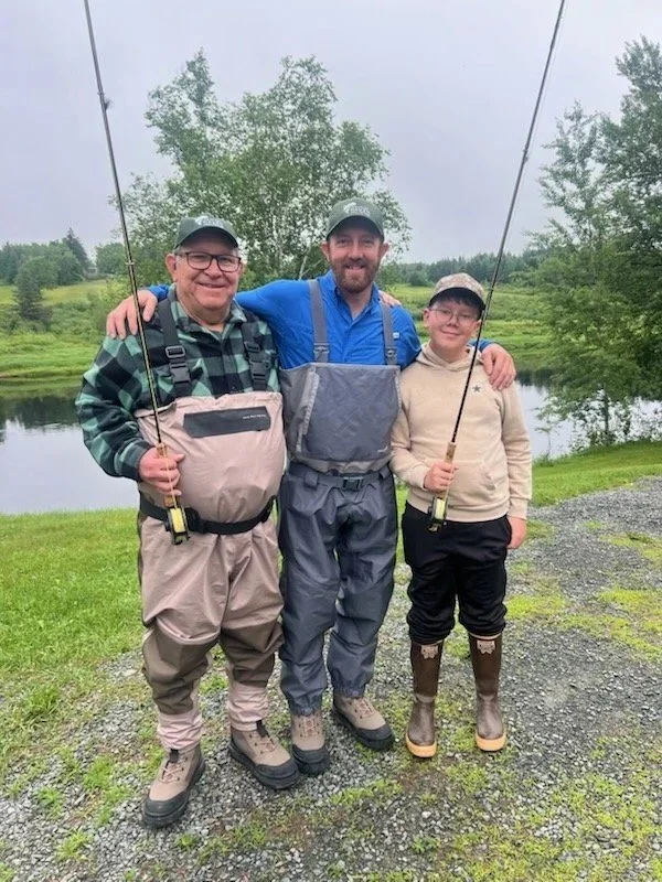 Three Tyler generations from Maine with Hat