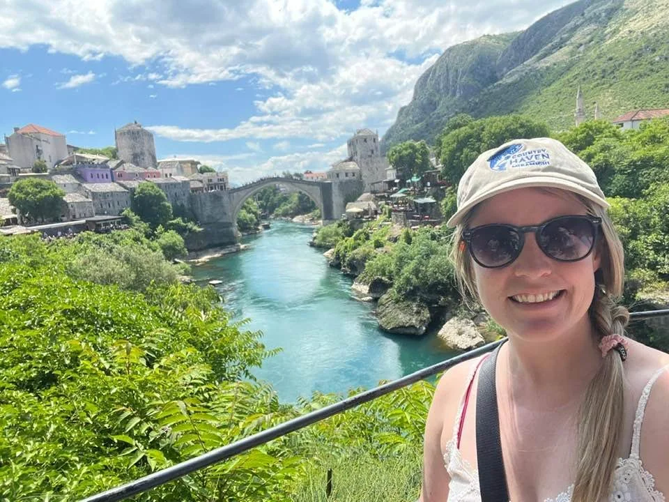 Hat is in Mostar, Bosnia