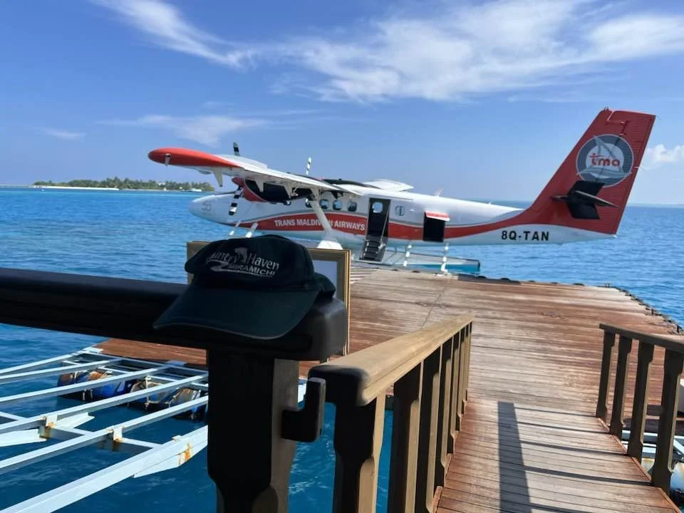 Hat enjoying Maldives Island, South Asia
