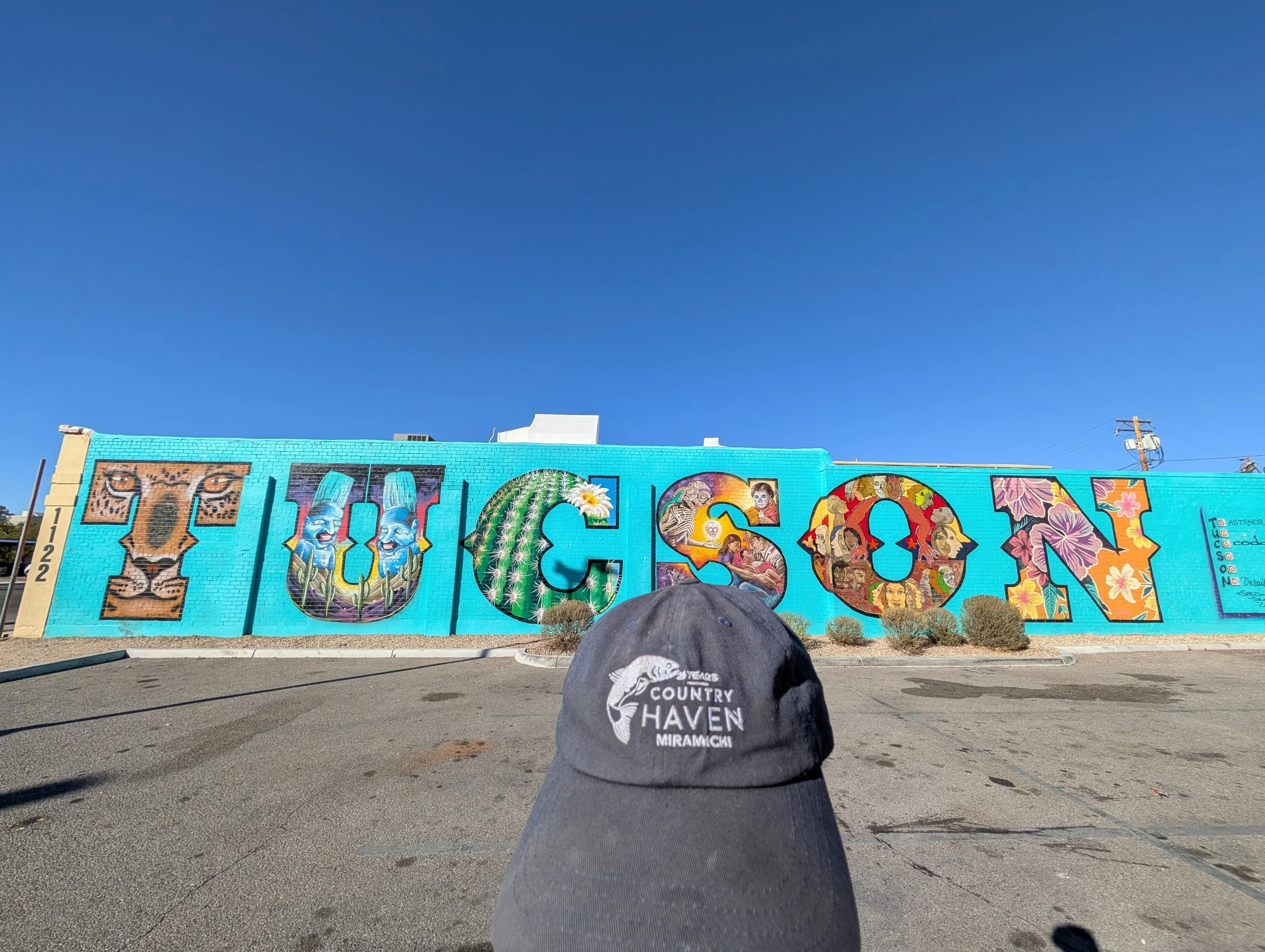 Hat likes the warm weather in Tucson, AZ