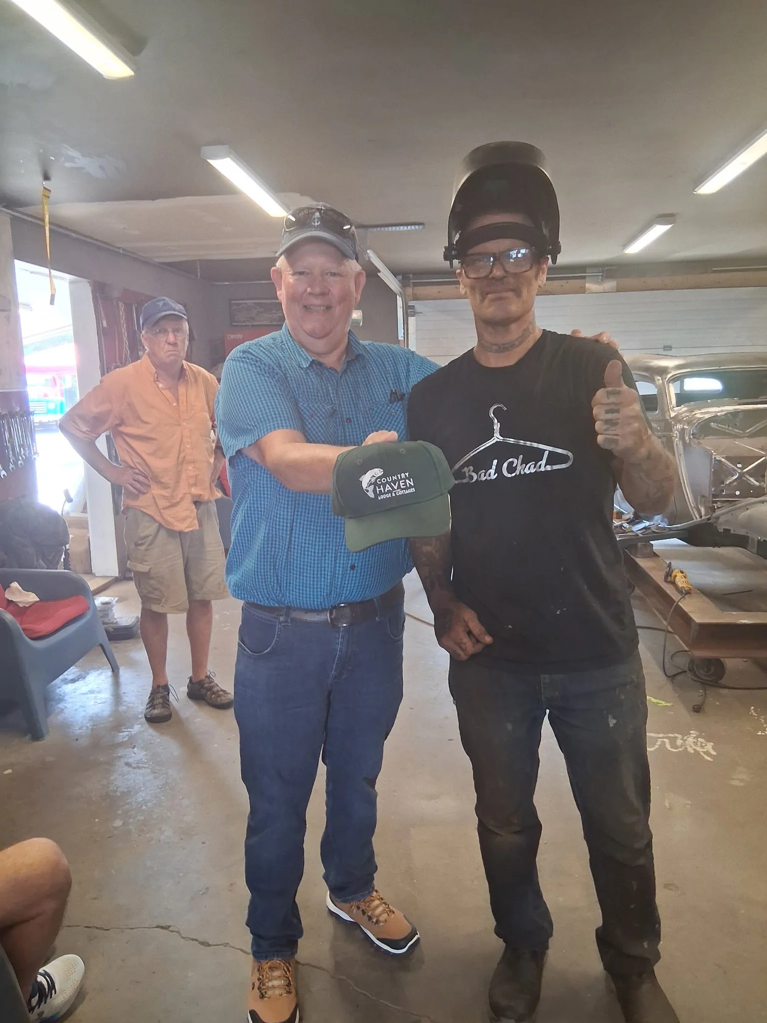 The Hat makes friend with Steve Mountain in Nova Scotia