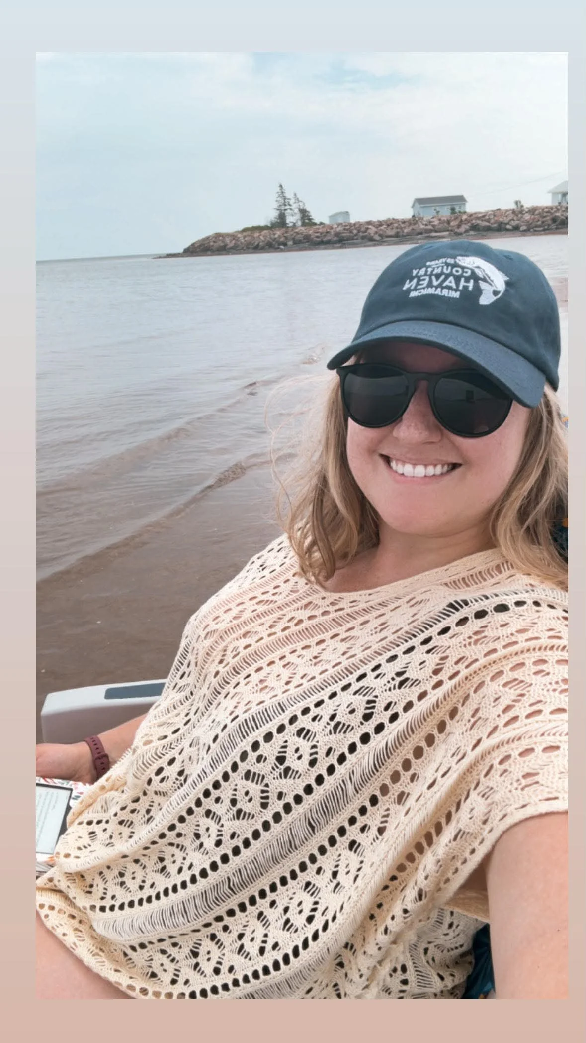Hat and Jenna like Walton's Beach, NB