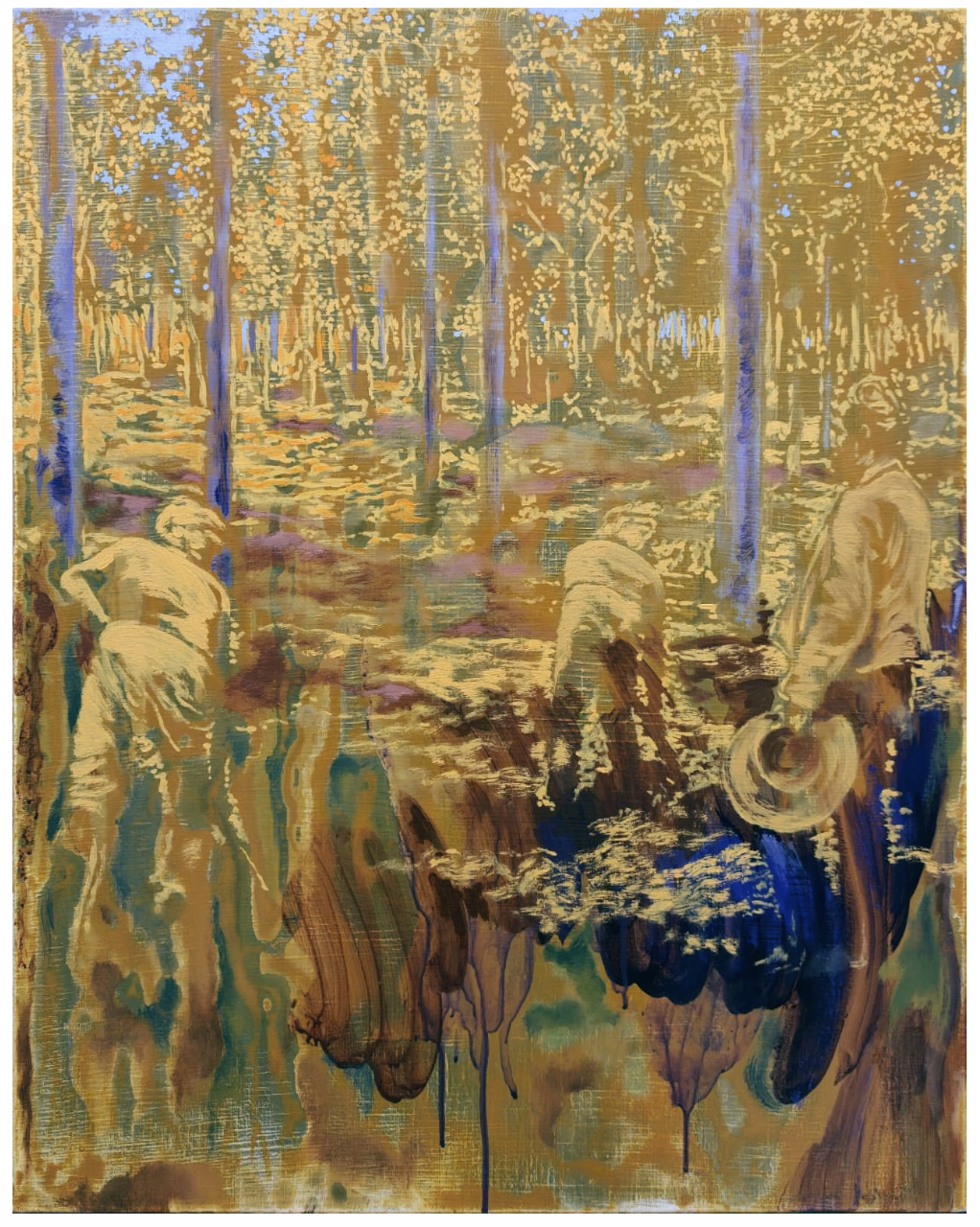 Khairulddin Wahab, 'Conjure' 2026, oil and acrylic on canvas, 76 x 61 x 3.5 cm