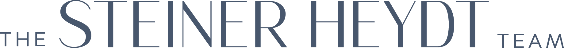 The words 'The Steiner Heydt Team' in large, dark blue text on a light background.