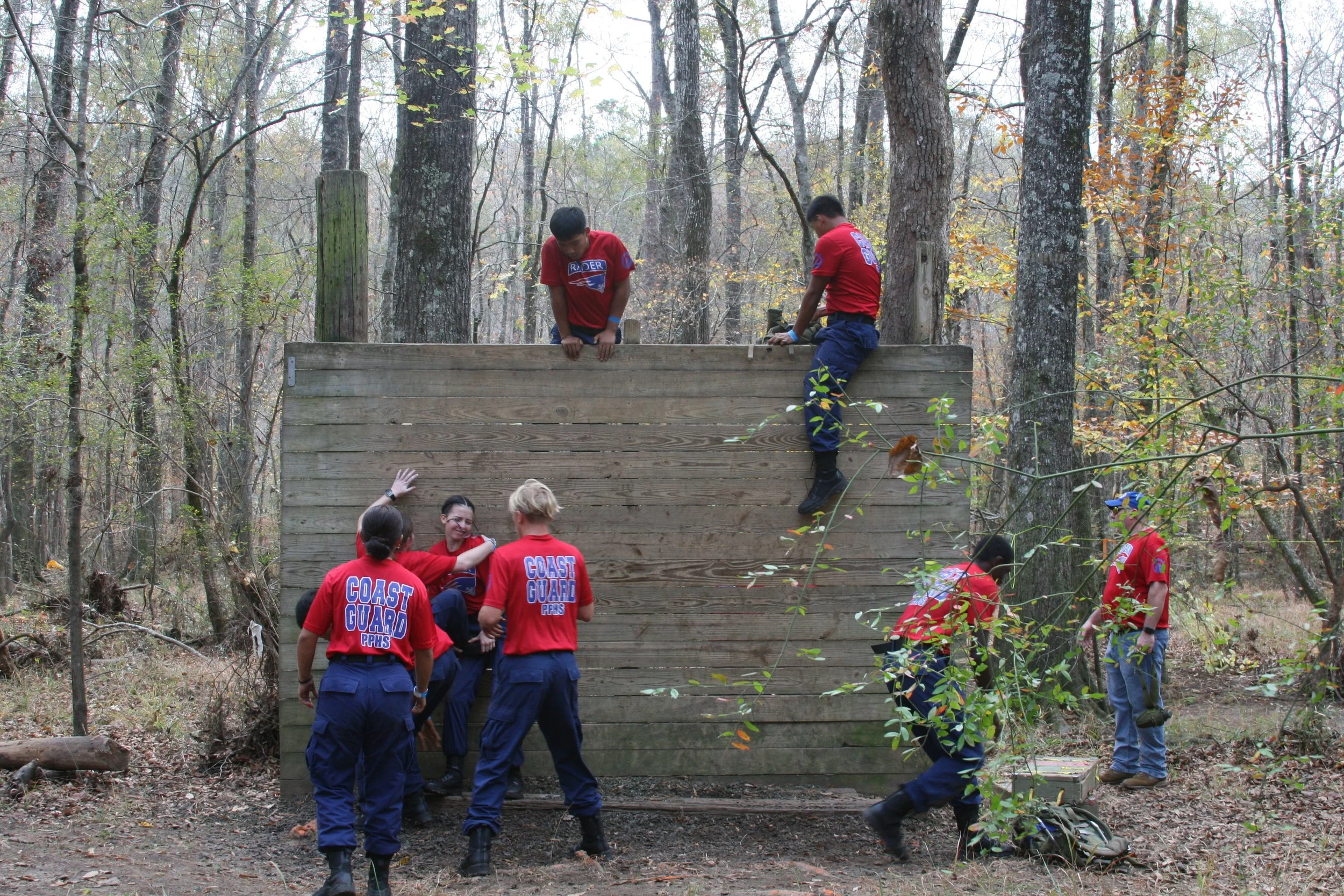 The wall during the obstacle course at Molina Nationals