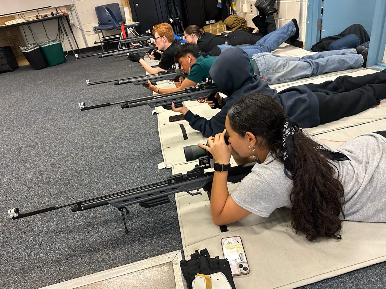 Prone during practice