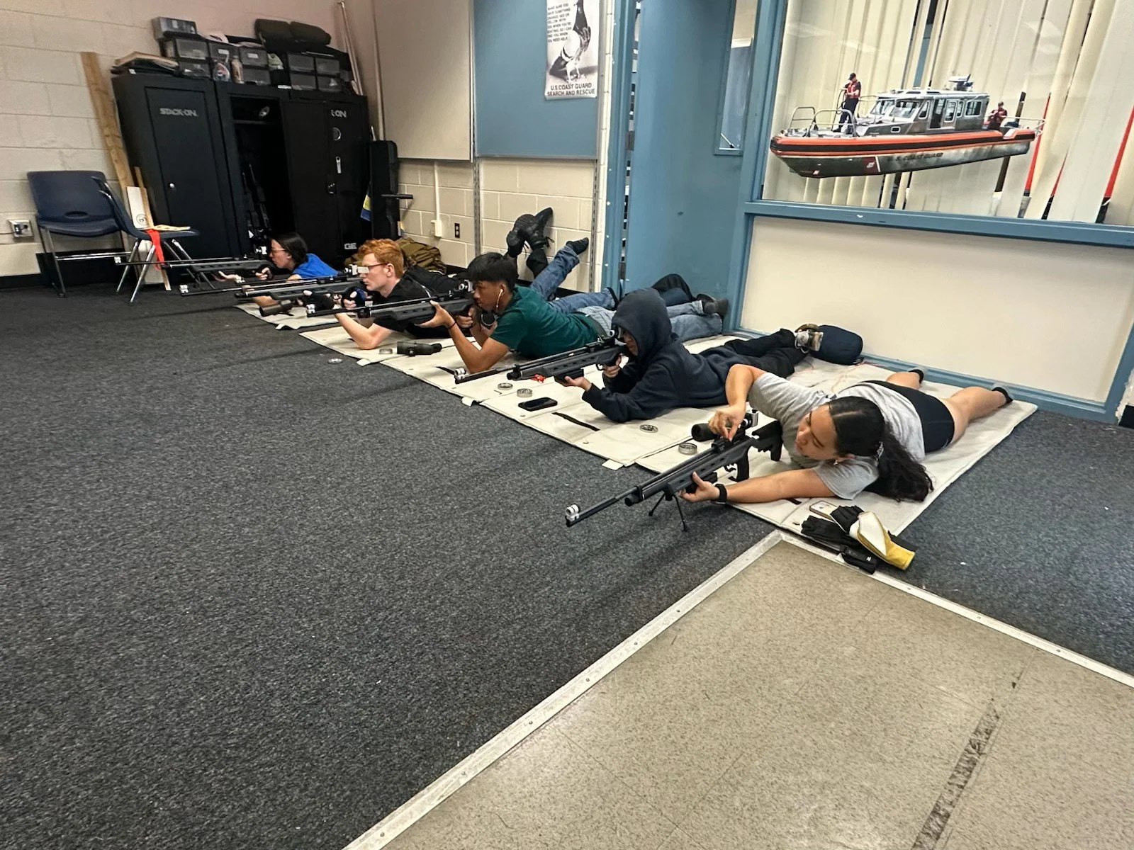 Prone during practice