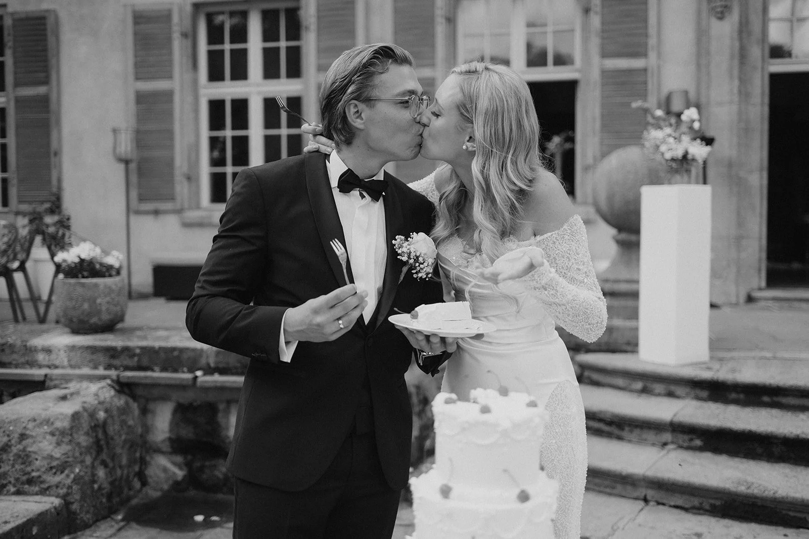 Hochzeitstorte bei einer Hochzeit im Schloss Kartzow in Brandenburg