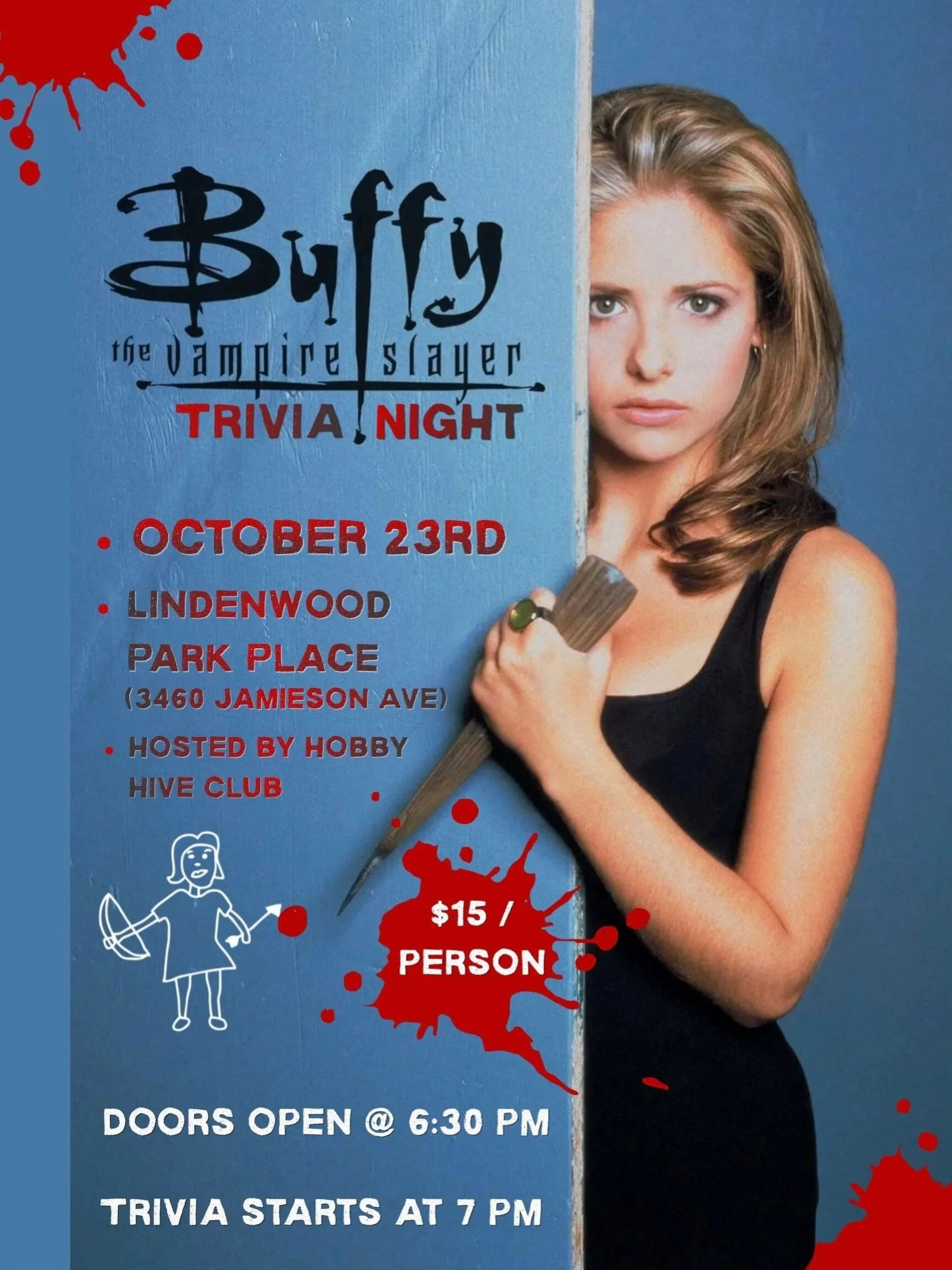 🧛&zwj;♀️✨ IT&rsquo;S SLAYER SEASON. ✨🧛&zwj;♀️

Calling all Scoobies, vampire slayers, and people who still think Sunnydale High had the worst security system ever 😂

Our main October Hobby Hive event is here: BUFFY THE VAMPIRE SLAYER TRIVIA NIGHT!