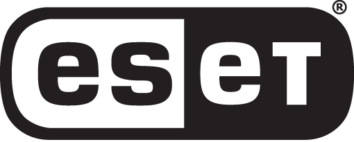 The logo of ESET, a cybersecurity company, in black and gray colors.