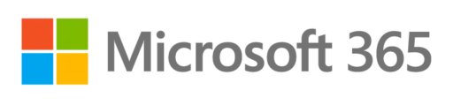 Microsoft 365 logo with four colored squares and the text 'Microsoft 365' in gray.