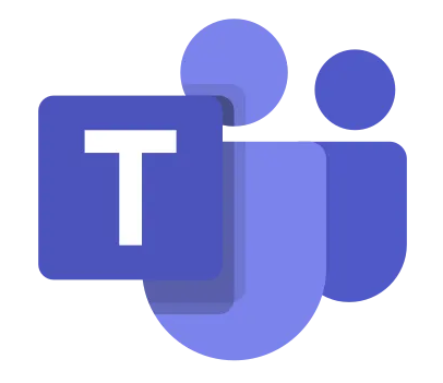 Microsoft Teams logo with a purple background and a white 'T' on a chat bubble icon.