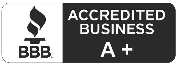 BBB accredited business logo with an A+ rating.
