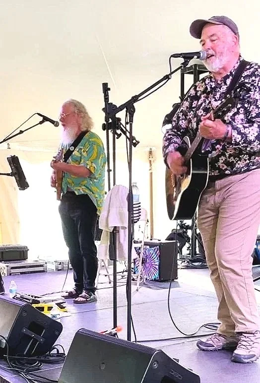 Jake Geppert and Tom Van Sant performing a the Dead of Summer Music Festival in Manchester, VT.
