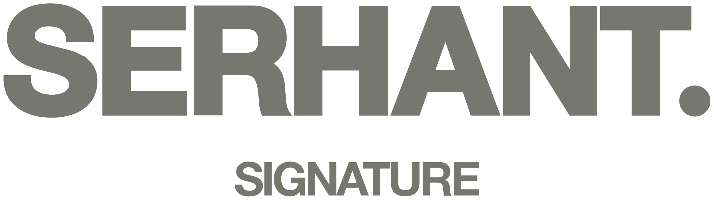 Gray text reading 'SERHIANT SIGNATURE' on a black background.