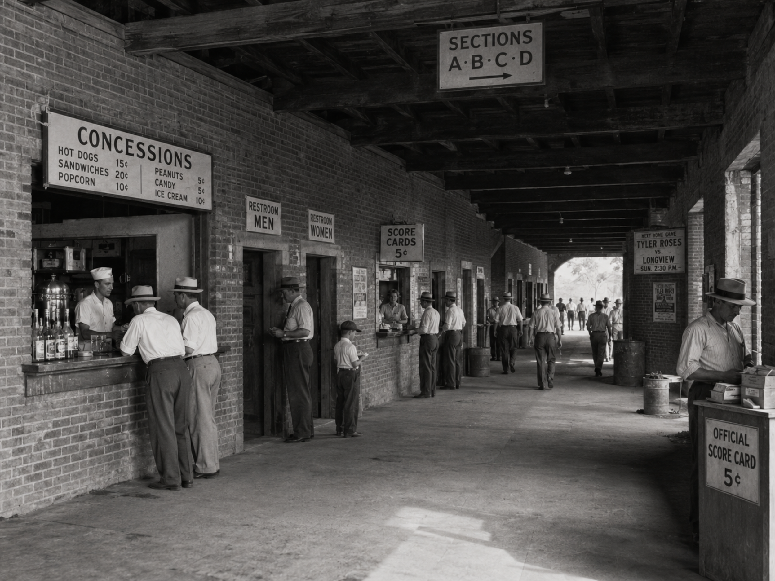 Cotton Belt Park grandstand passage.