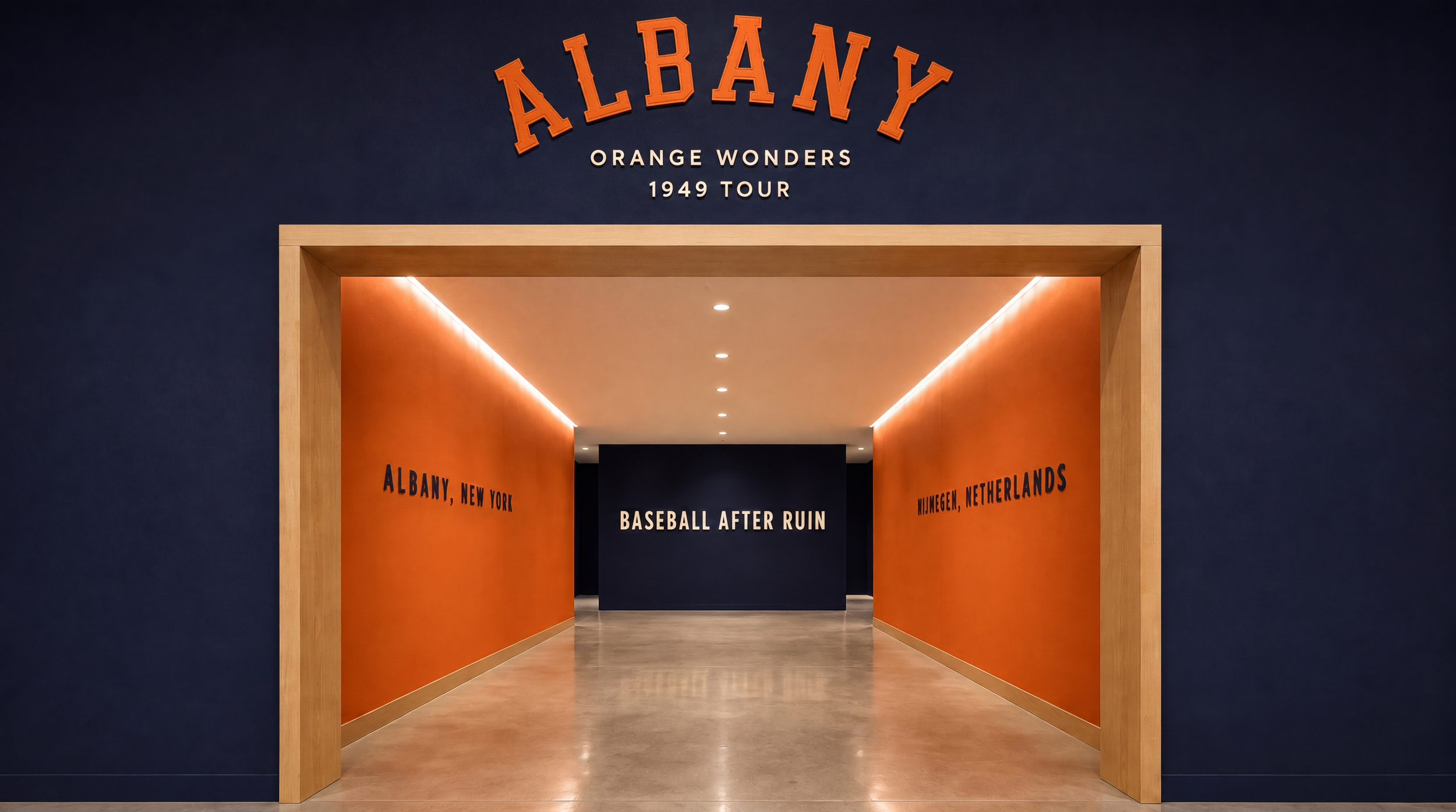 Entry to the Albany Orange Wonders exhibit in the Ball Club Register Museum.