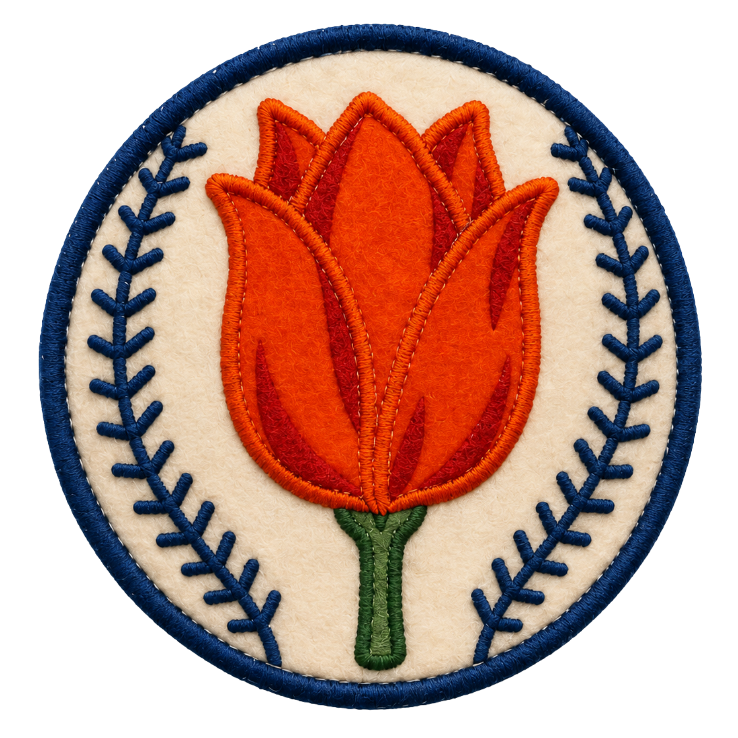 Embroidered Albany Orange Wonders sleeve mark.