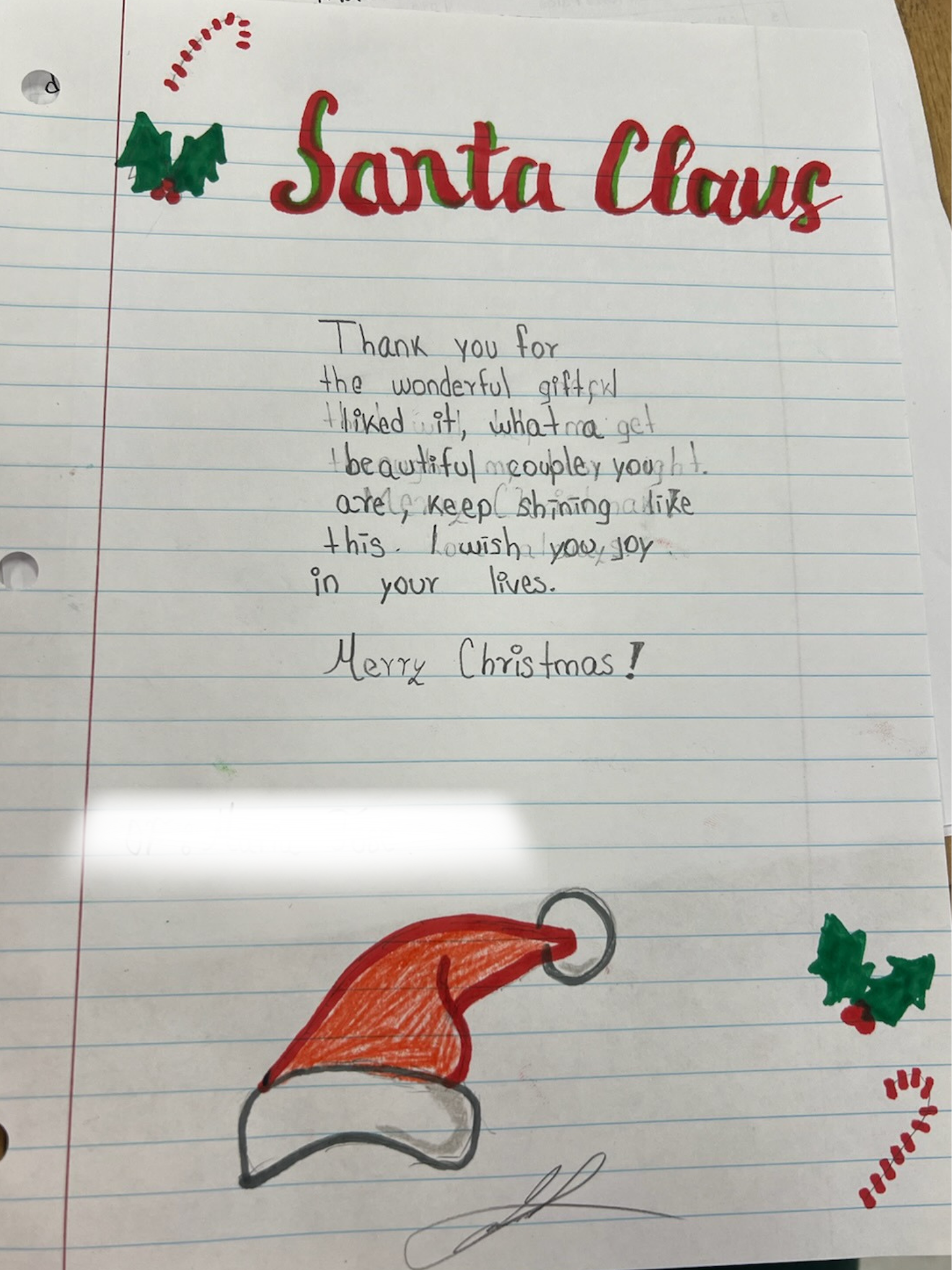 Letter from a Bright Path Nonprofit Child