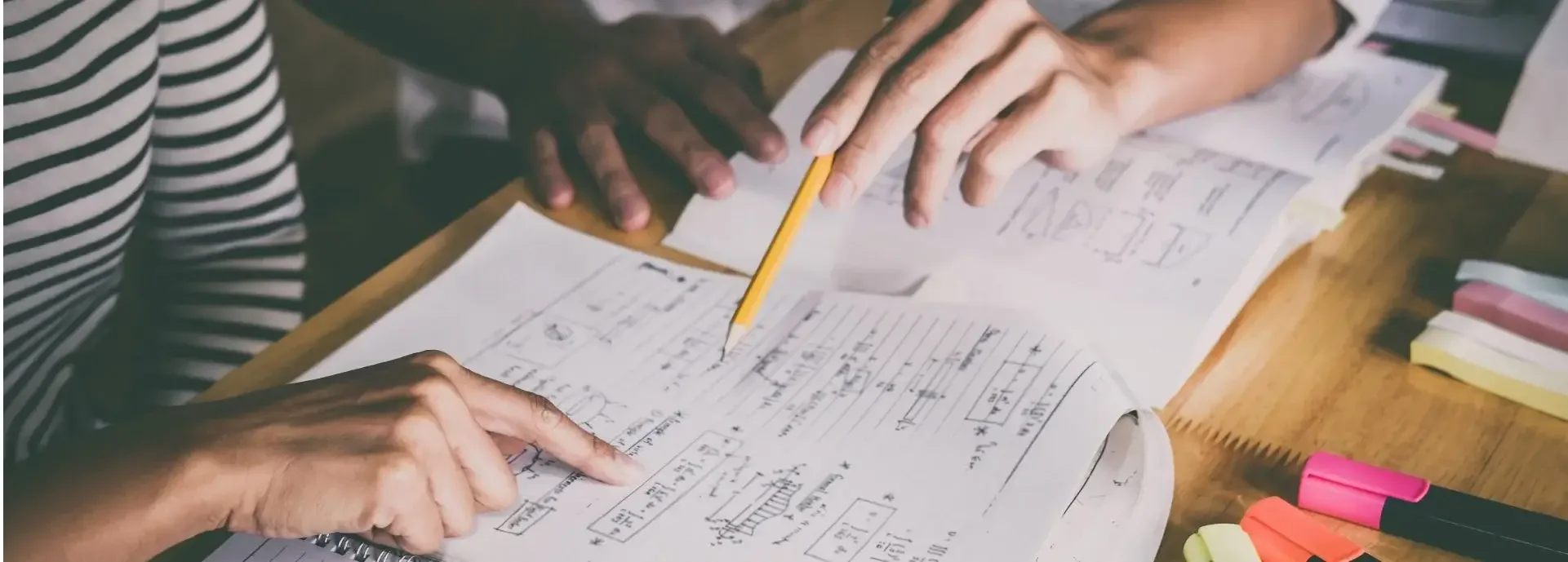 Teachers grading math test
