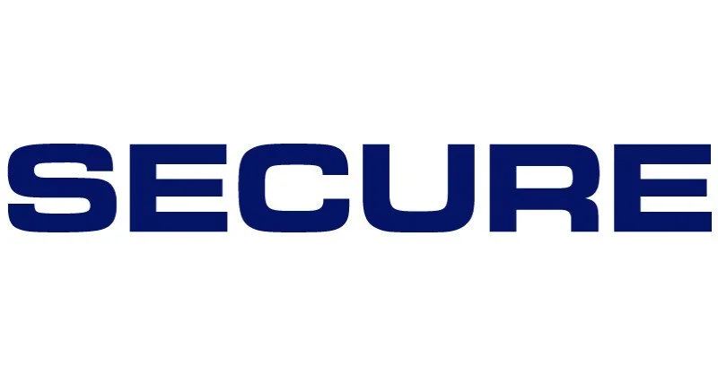 The word "SECURE" in dark blue capital letters on a white background.