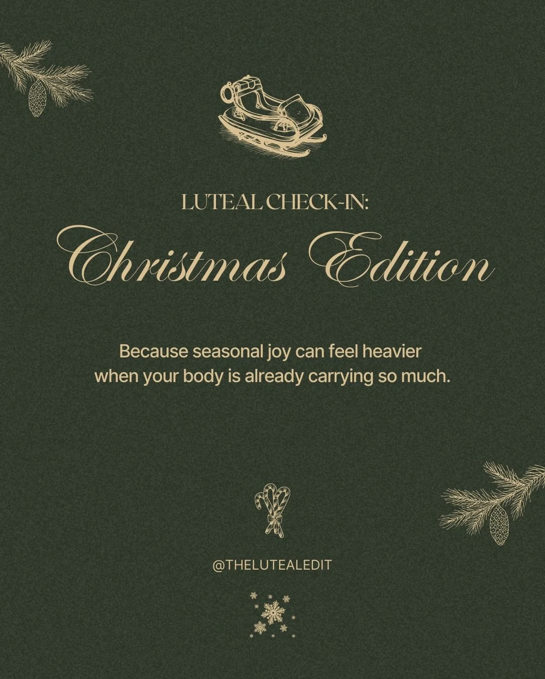Luteal season during Christmas is&hellip; a lot. 

Noise, plans, gifting, family dynamics&mdash;everything landing on a body already carrying hormonal shifts, reactivity and fatigue. If the holidays feel heavier than they &ldquo;should,&rdquo; it&rsq