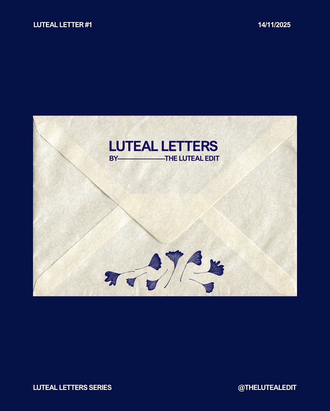 Luteal Letter #1 

A little reminder that the luteal phase is not &ldquo;all in your head,&rdquo; and it can affect your whole being, but even in the fog, there is a world that still exists outside the storm. 

If you recognise yourself in these word