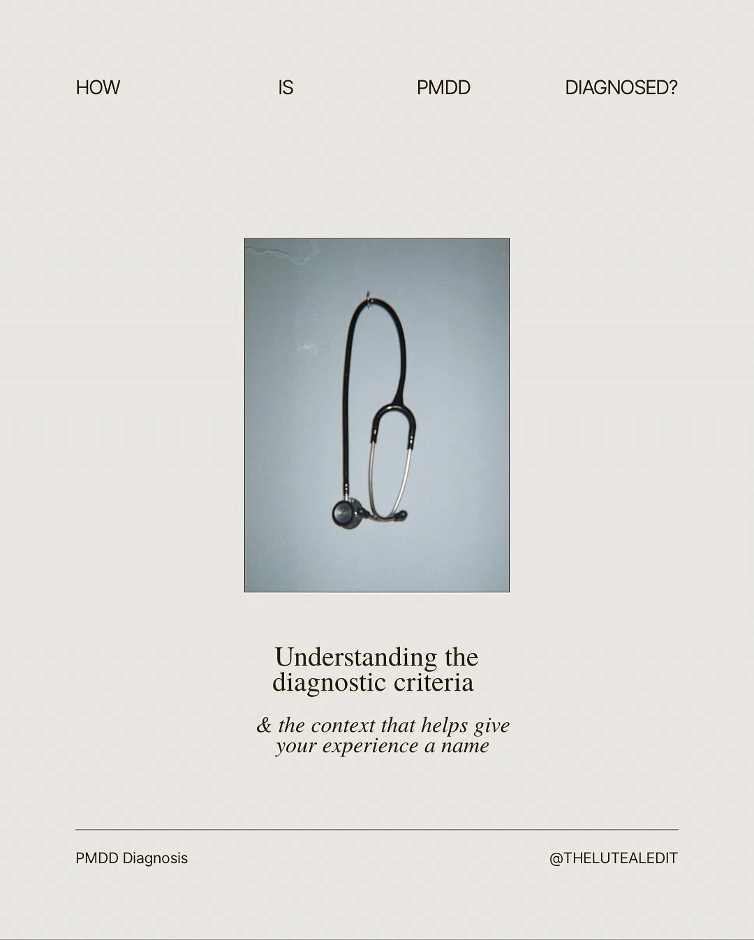 How is PMDD diagnosed?

There&rsquo;s no single test, no bloodwork, no scan. Diagnosis begins with you.

By tracking your symptoms across at least two cycles, clinicians can identify a clear pattern of symptoms that rise during the luteal phase, and 
