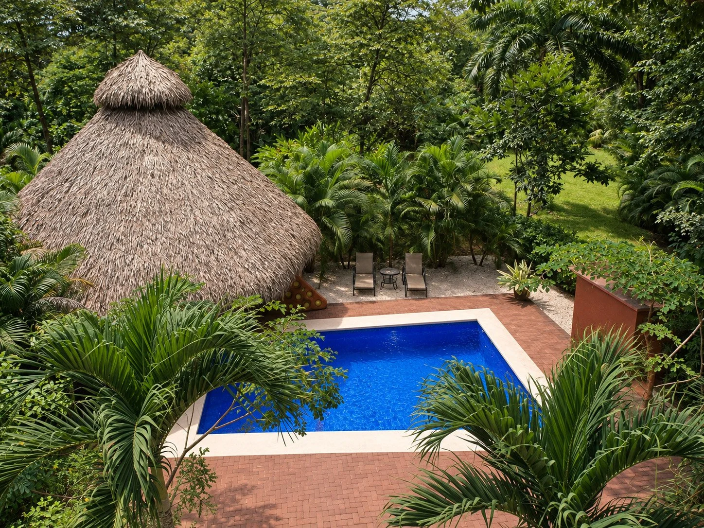 Pool and huge palapa