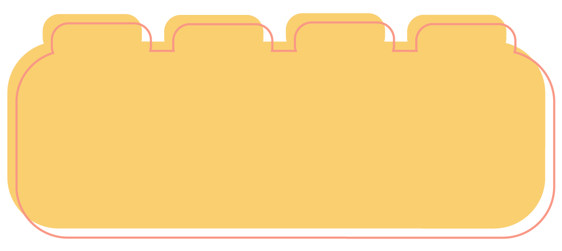 Illustration of a yellow computer folder icon with a pink outline.