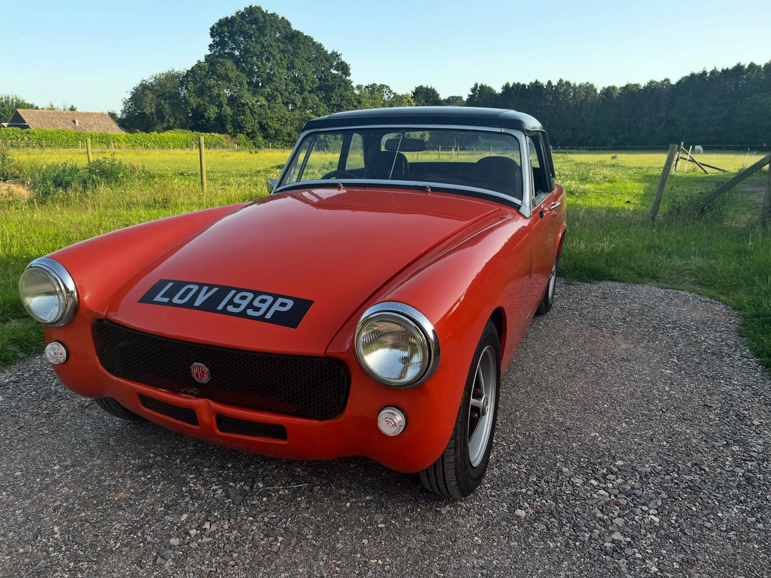 And she&rsquo;s all finished! Our fully restored 1976 MG Midget! What do you think? 

 #CarRestoration 
 #ProjectCar
 #RestoMod
 #ClassicCars
 #BuiltNotBought