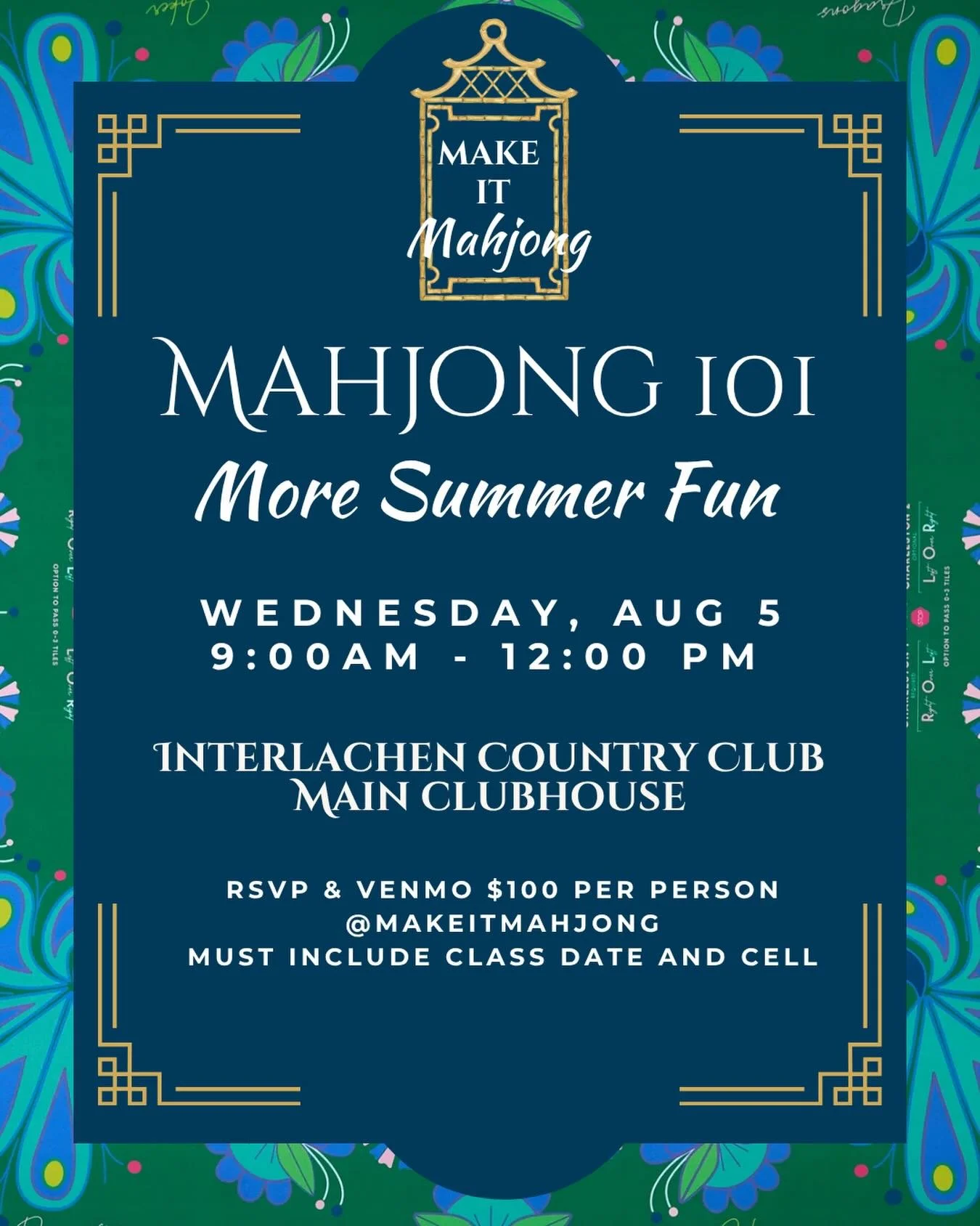 You asked and we answered!! Posting two more summer 101 classes for you!! Come learn to play from the ladies who have taught over 550+ women in the last year and a half alone!! We can&rsquo;t wait to see you at our tables!! Bird Bam Cheers!! 

Orland