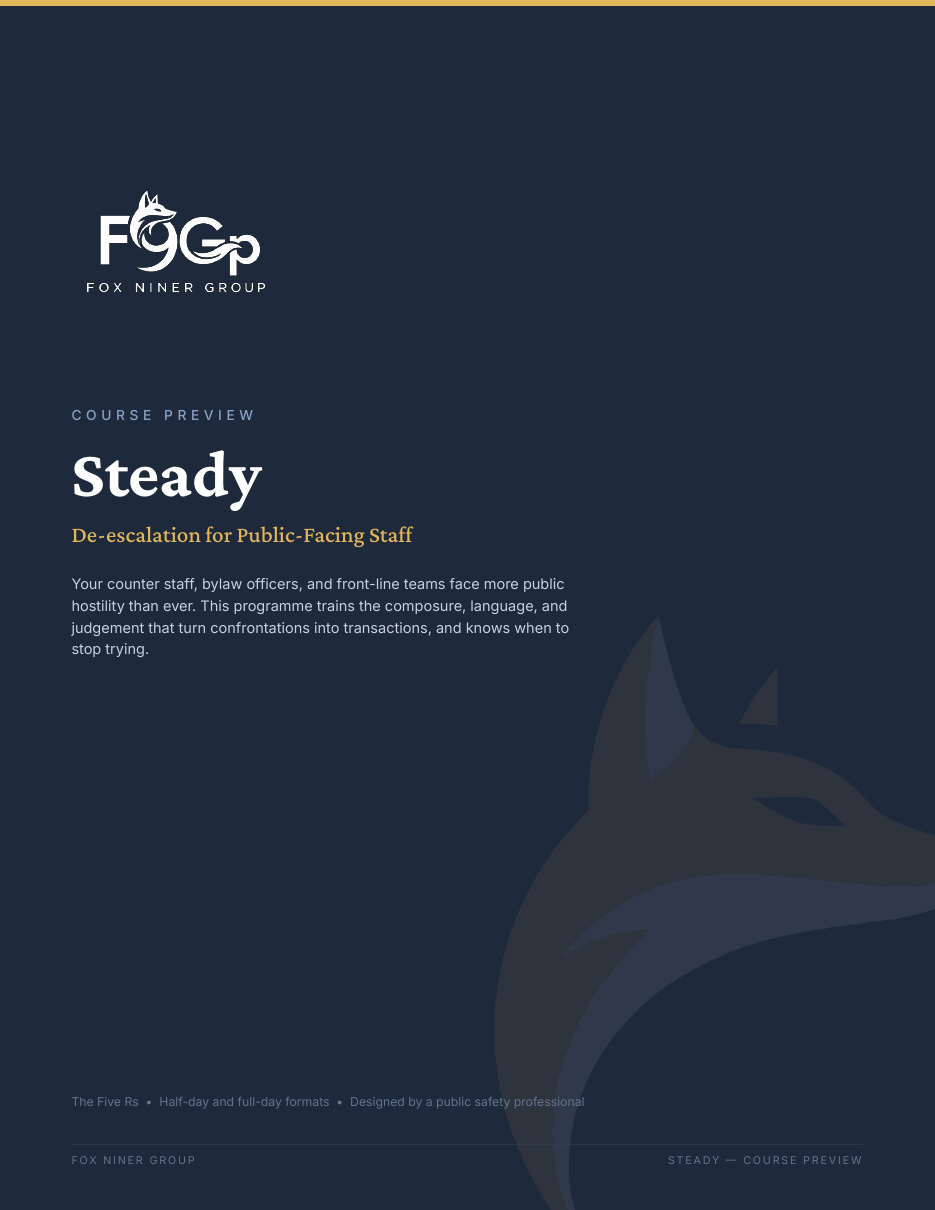 Cover page of the Steady course preview