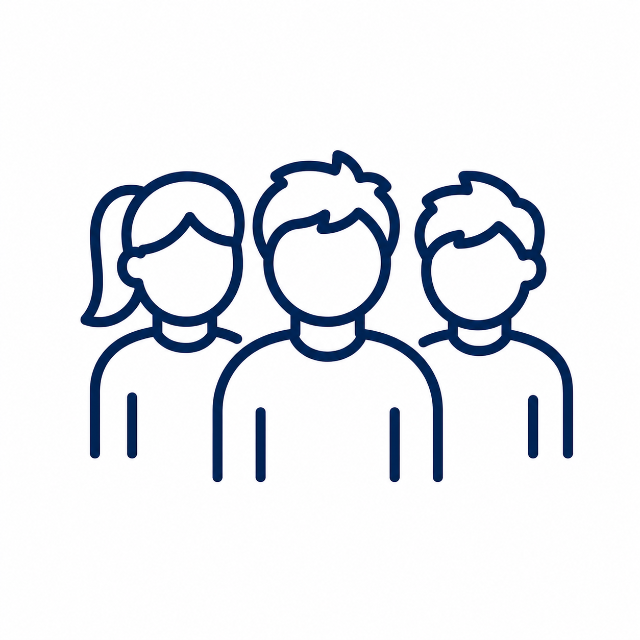 Group of adolescents icon representing adolescent intensive outpatient treatment.