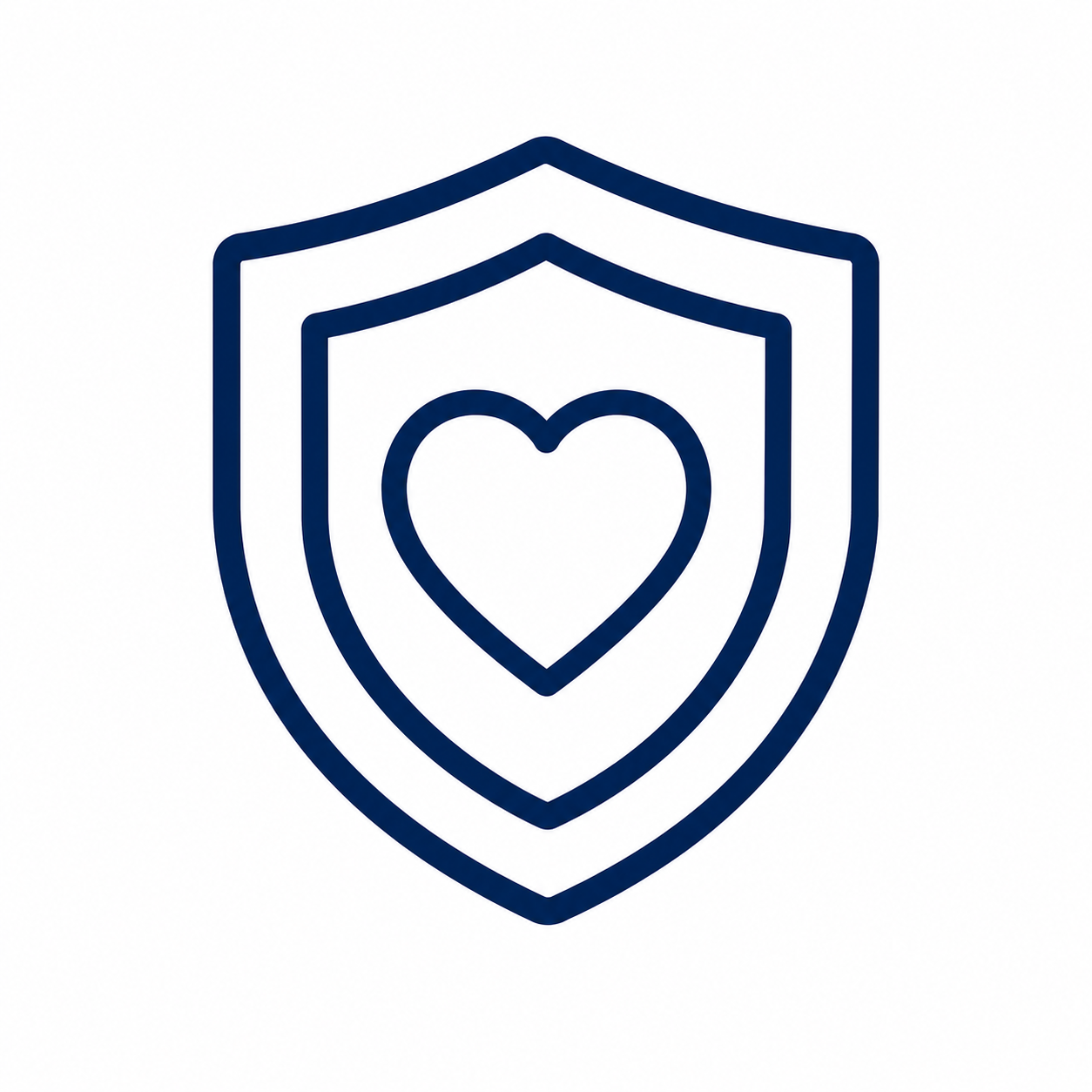 Shield with heart icon representing adult trauma-focused intensive outpatient care.