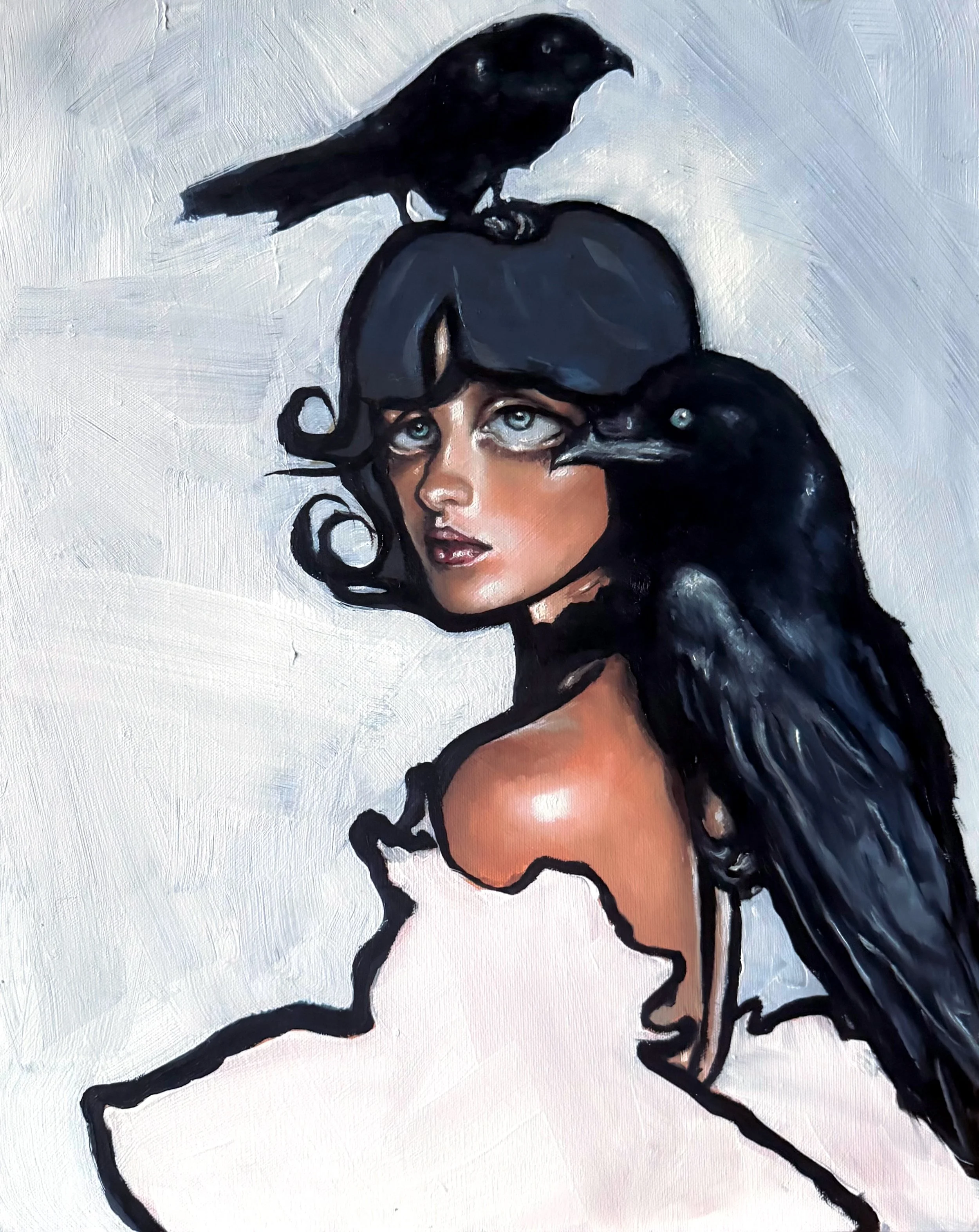 "Winged Echo of the Mind", Oil on Canvas, 16"x20"