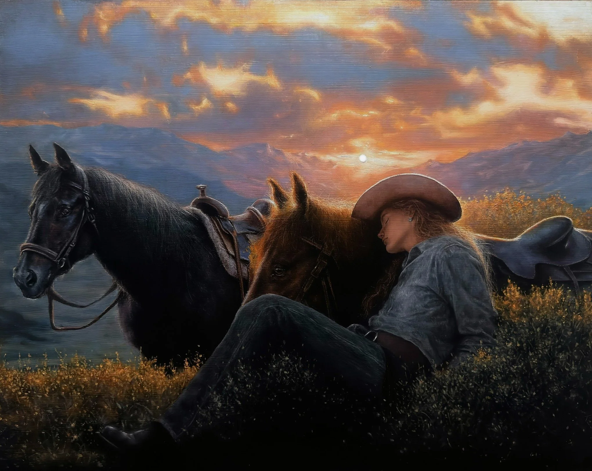 "Dreaming Under The Lone Star", Oil on Panel, 16"x20"