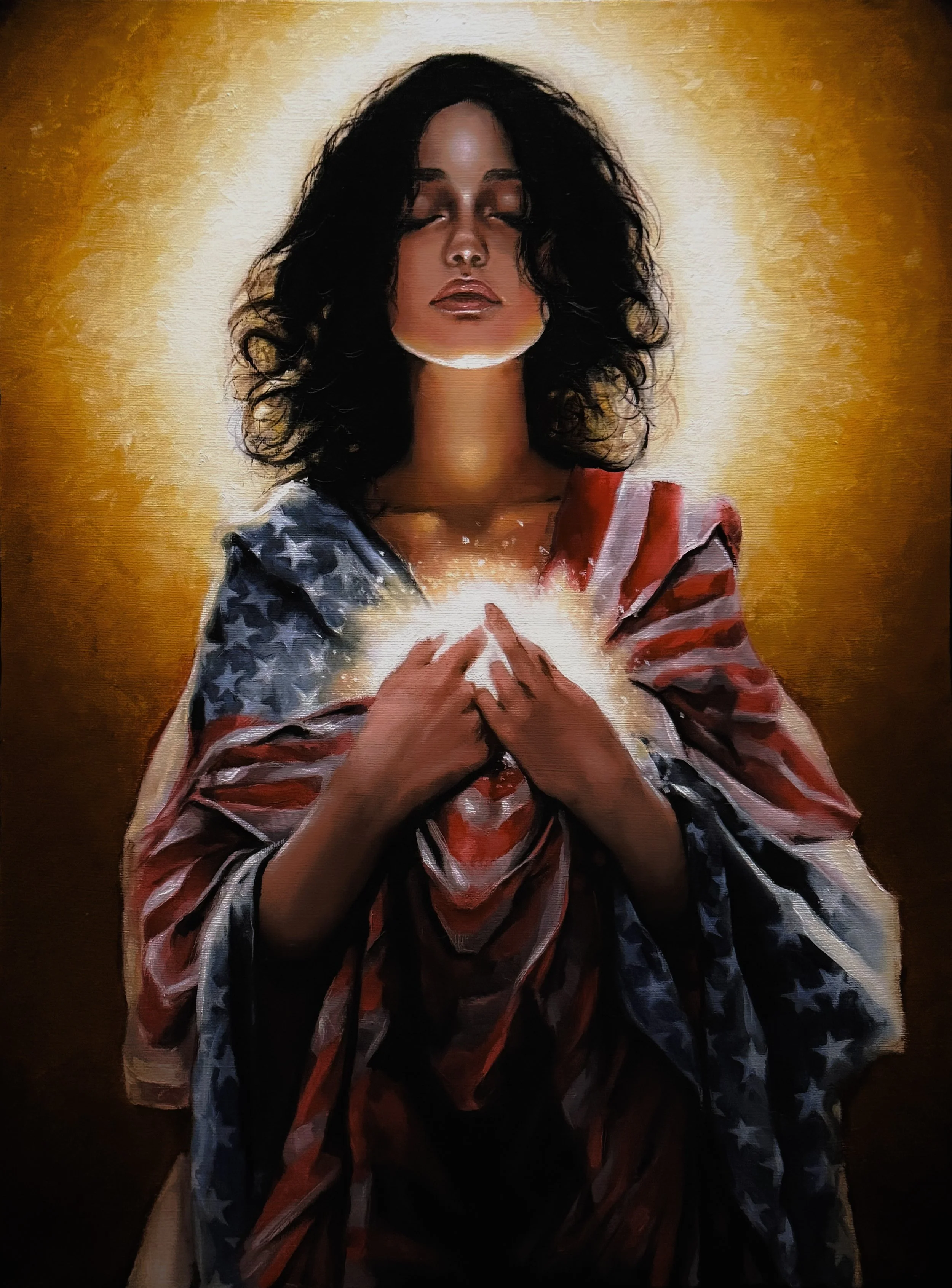 "The Light That Liberty Carries", Oil on Canvas, 18"x24"