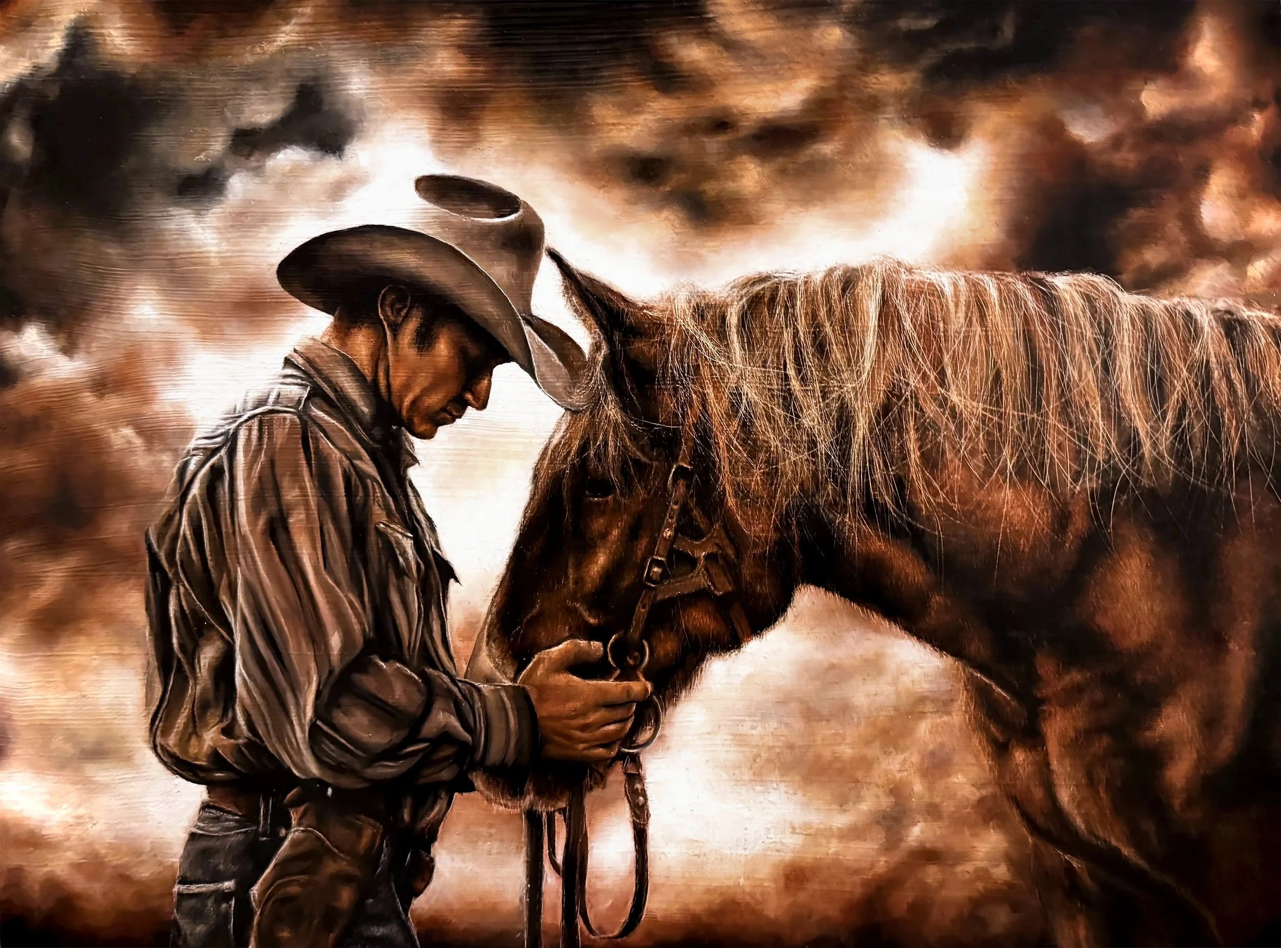 "Unbridled Devotion", Oil on Panel, 18"x24"