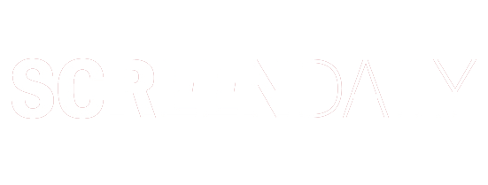 Text that says 'SCREEN DAILY' in black, white, and pink.