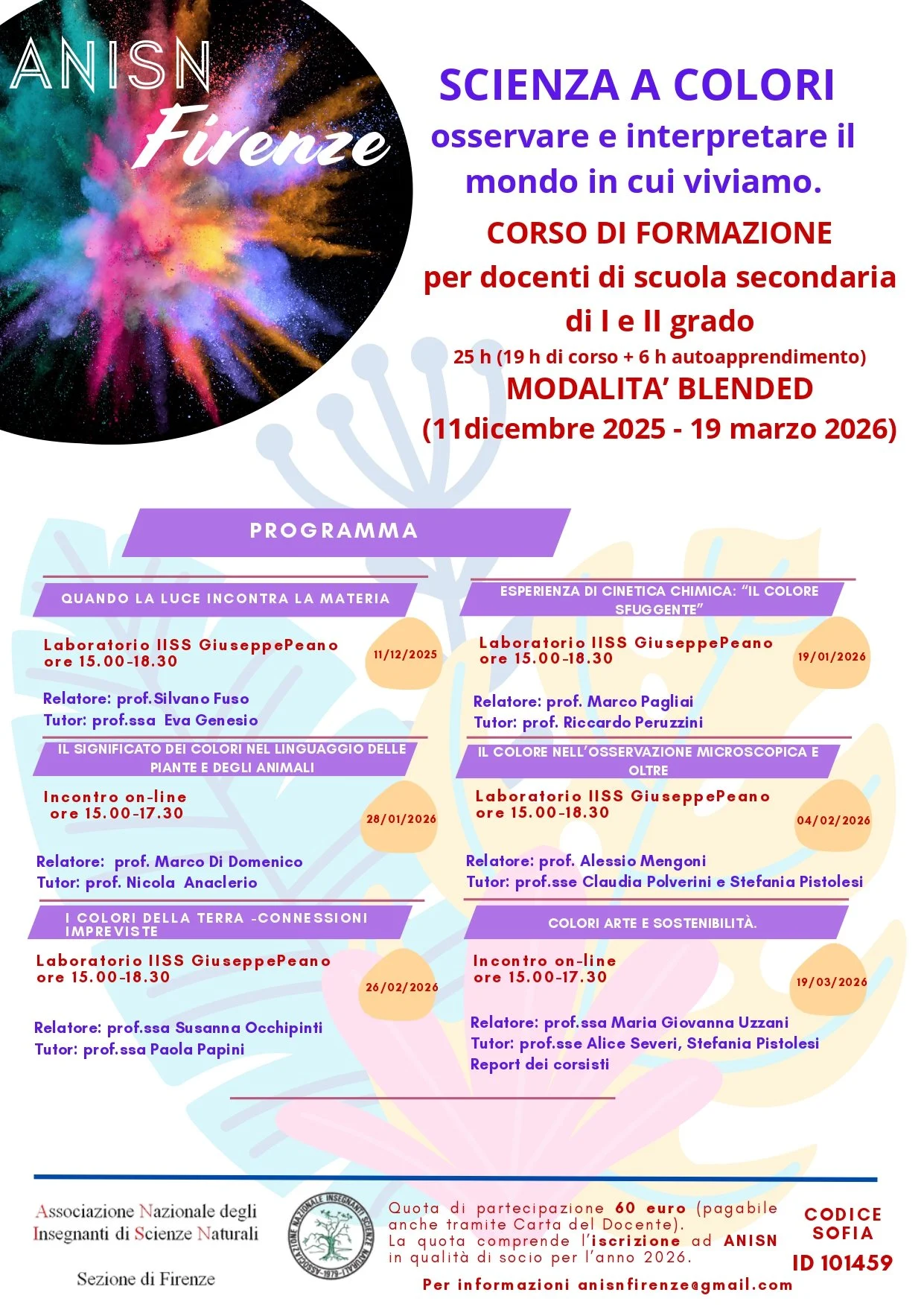 Corso formazione Scienza a colori 25/26