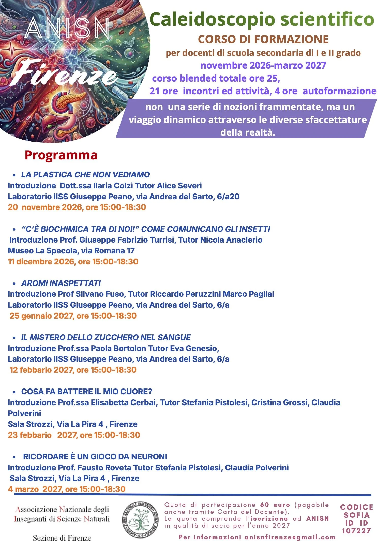 Corso di Formazione Caleidoscopio Scientifico 26-27
