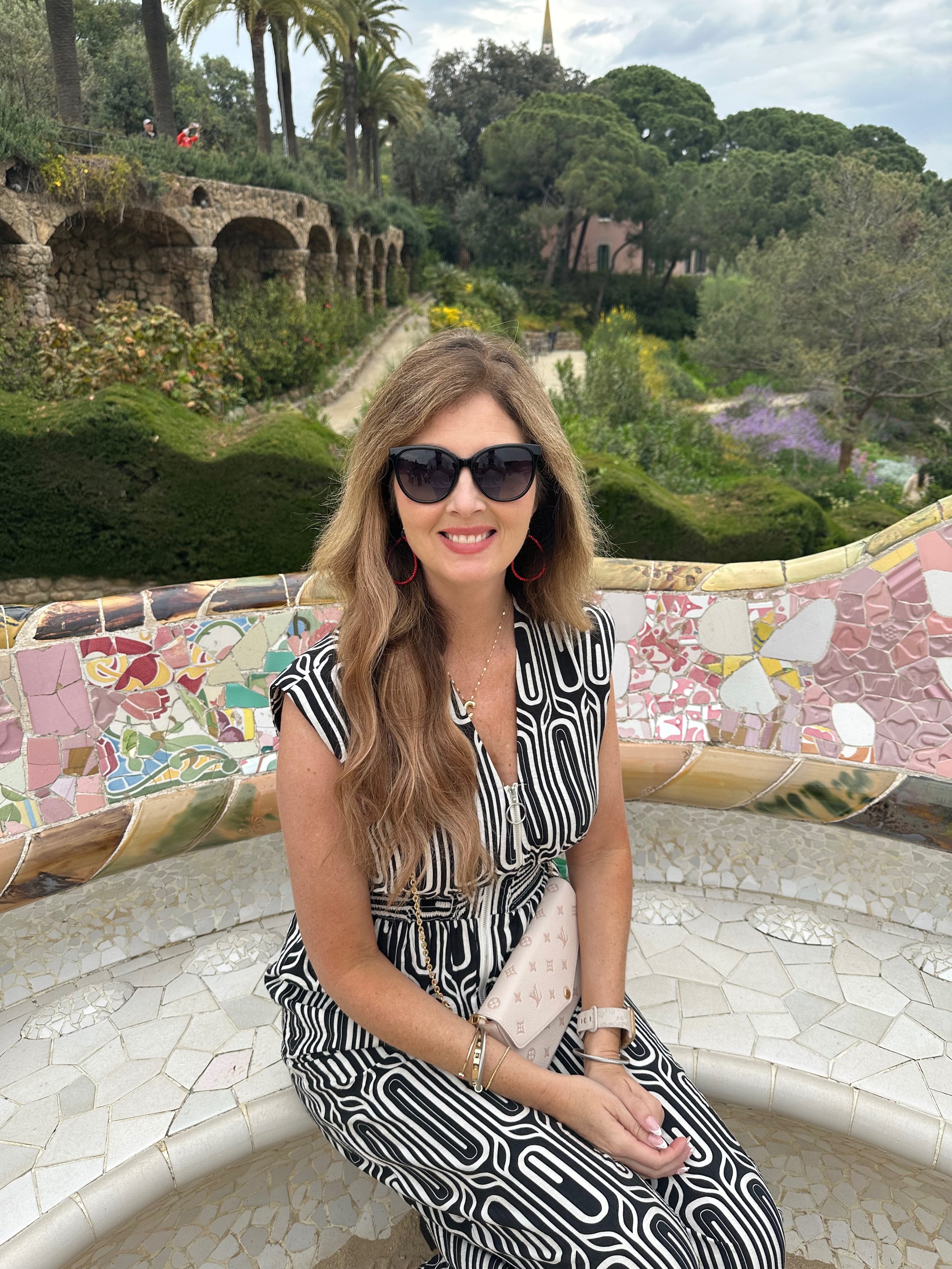 Christa Norris Turner visiting Park Guell in Barcelona