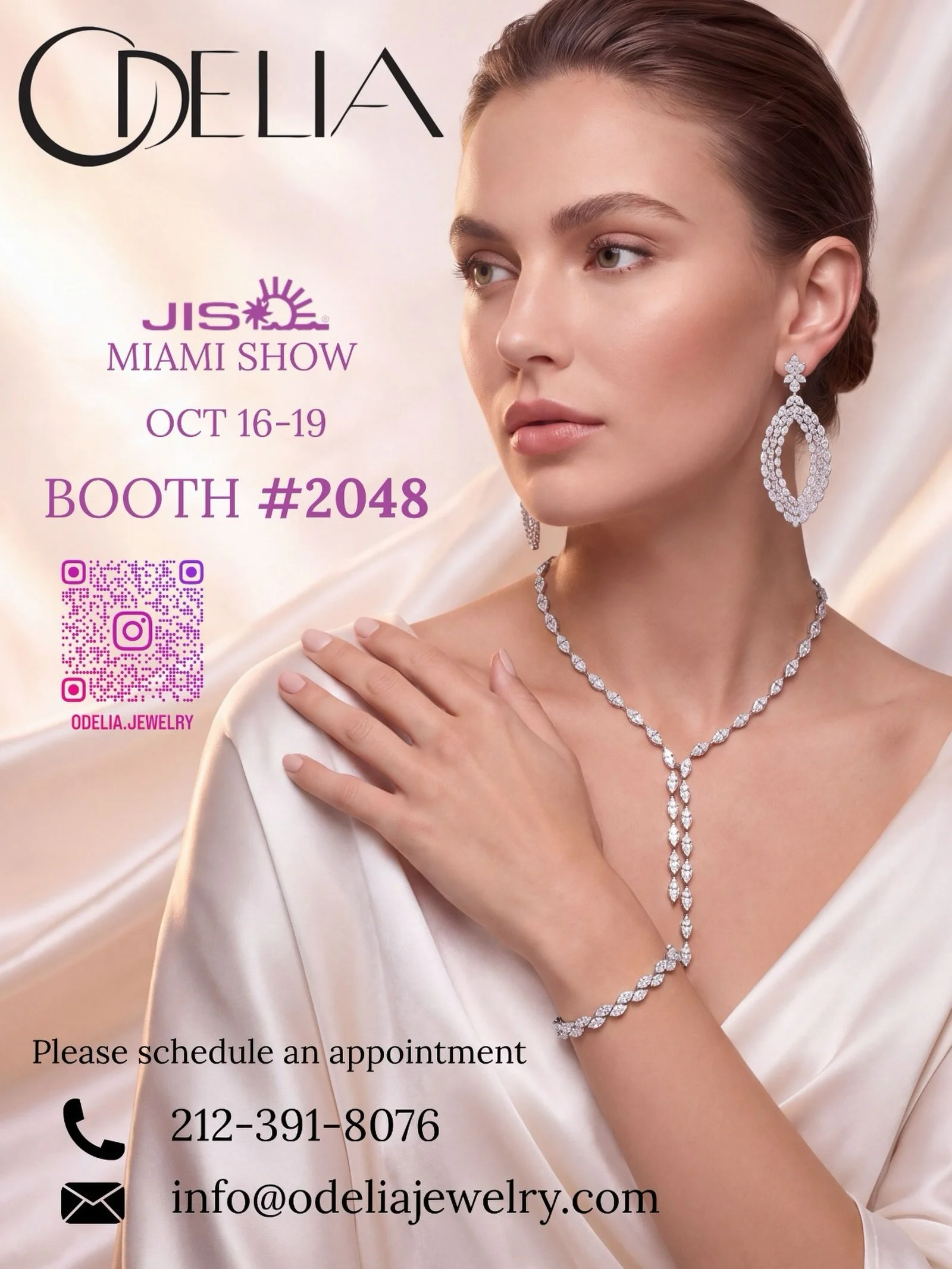 Miami, we&rsquo;re coming. ✨
Discover Odelia&rsquo;s latest collection of natural diamond jewelry at JIS Miami Show.

📍 Booth #2048
📅 October 16&ndash;19
📞 212-391-8076
✉️ info@odeliajewelry.com

Please schedule an appointment.

#jis #jismiami #mi
