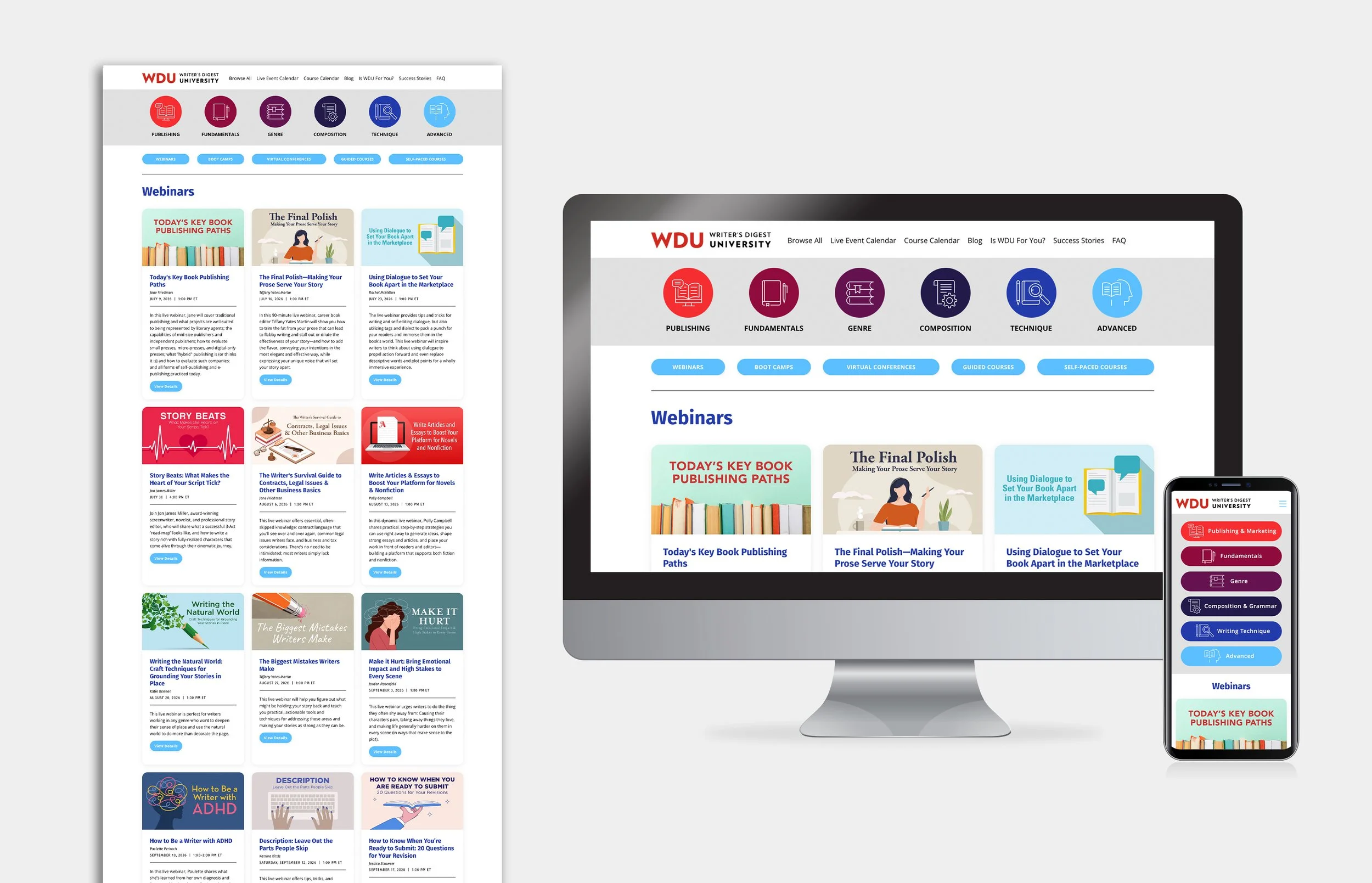 WDU Course Catalog Landing Page