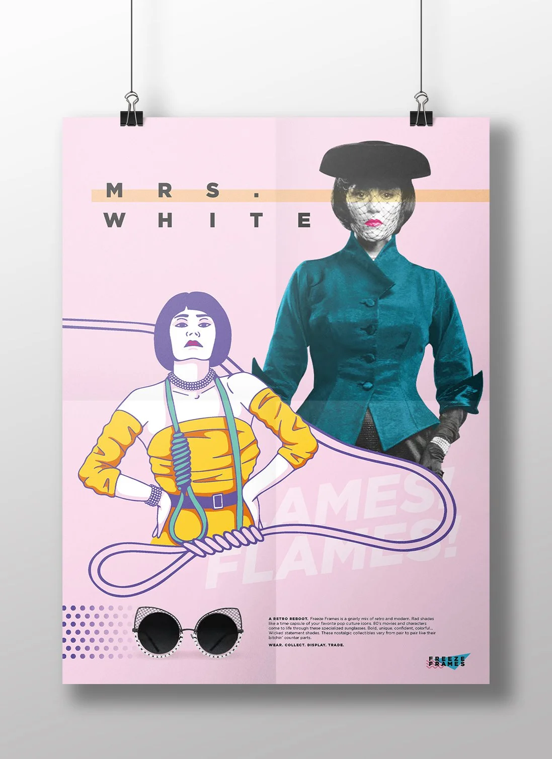 Mrs. White Sunglasses Poster