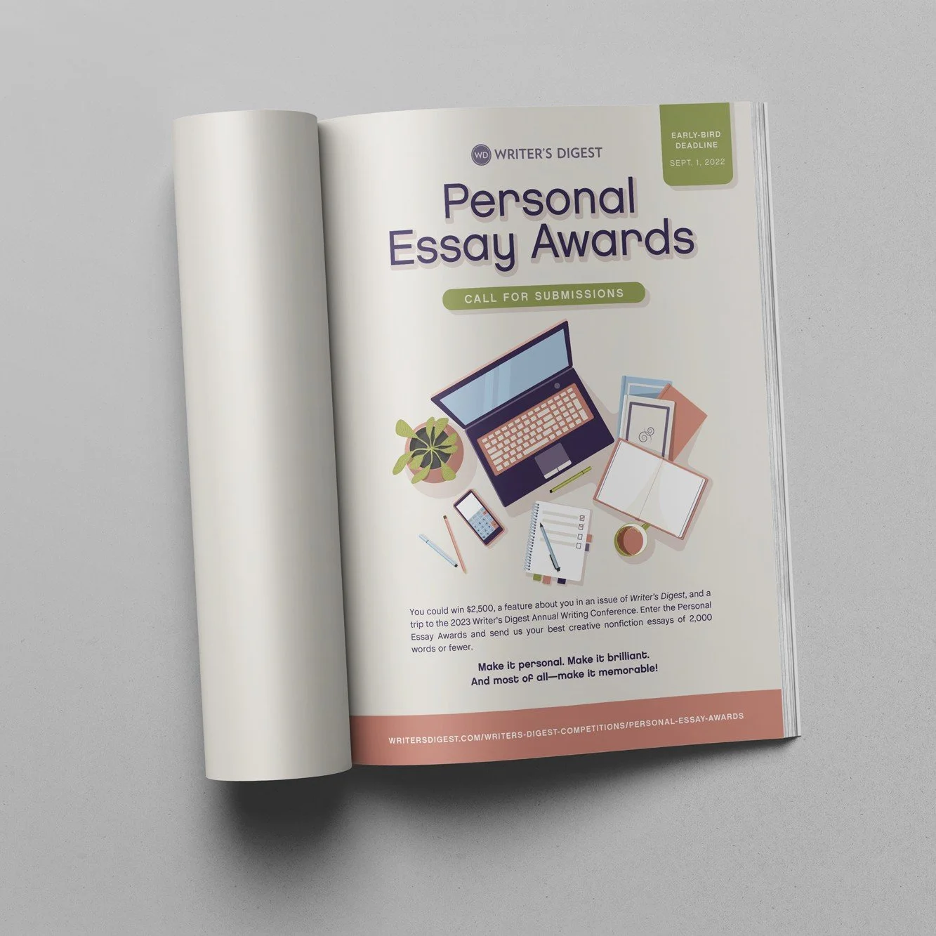 WD Personal Essay Awards 2022 Print Ad