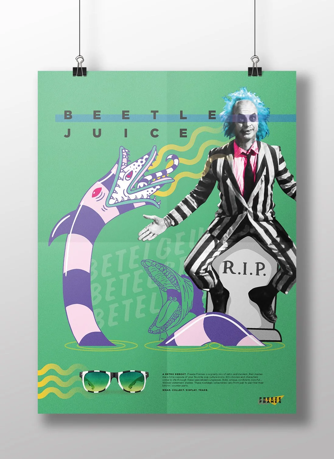 Beetlejuice Sunglasses Poster